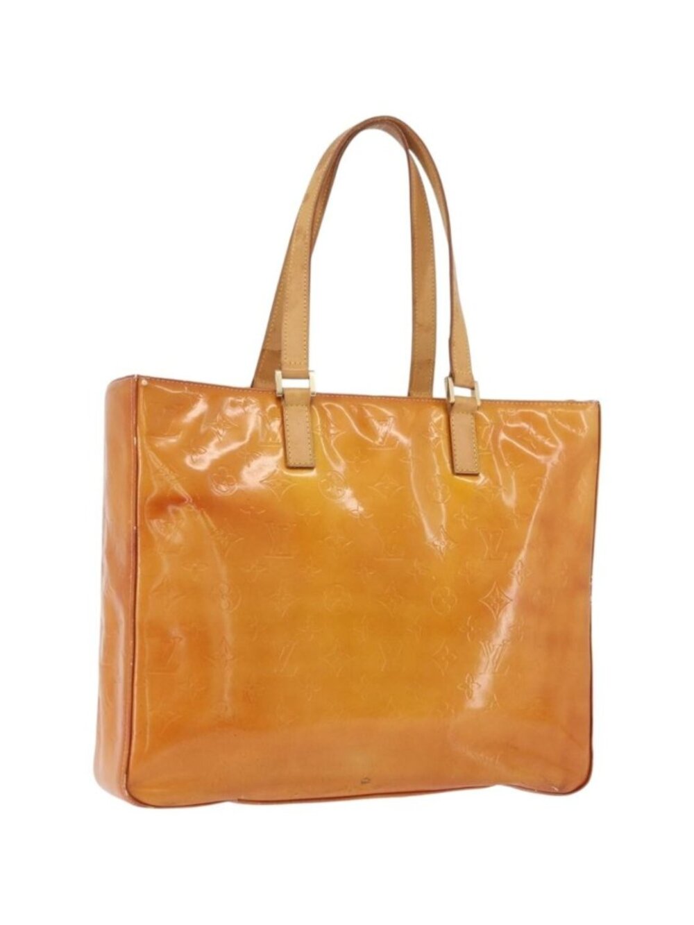 LOUIS VUITTON Monogram Vernis Columbus Bag Marshmallow Pink M91032